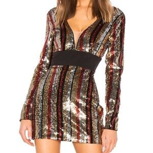 NWT. NBD × Revolve Star Treatment Sequin Mini Dress
